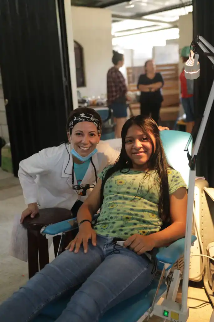Dr. Angeles Felix providing dental care